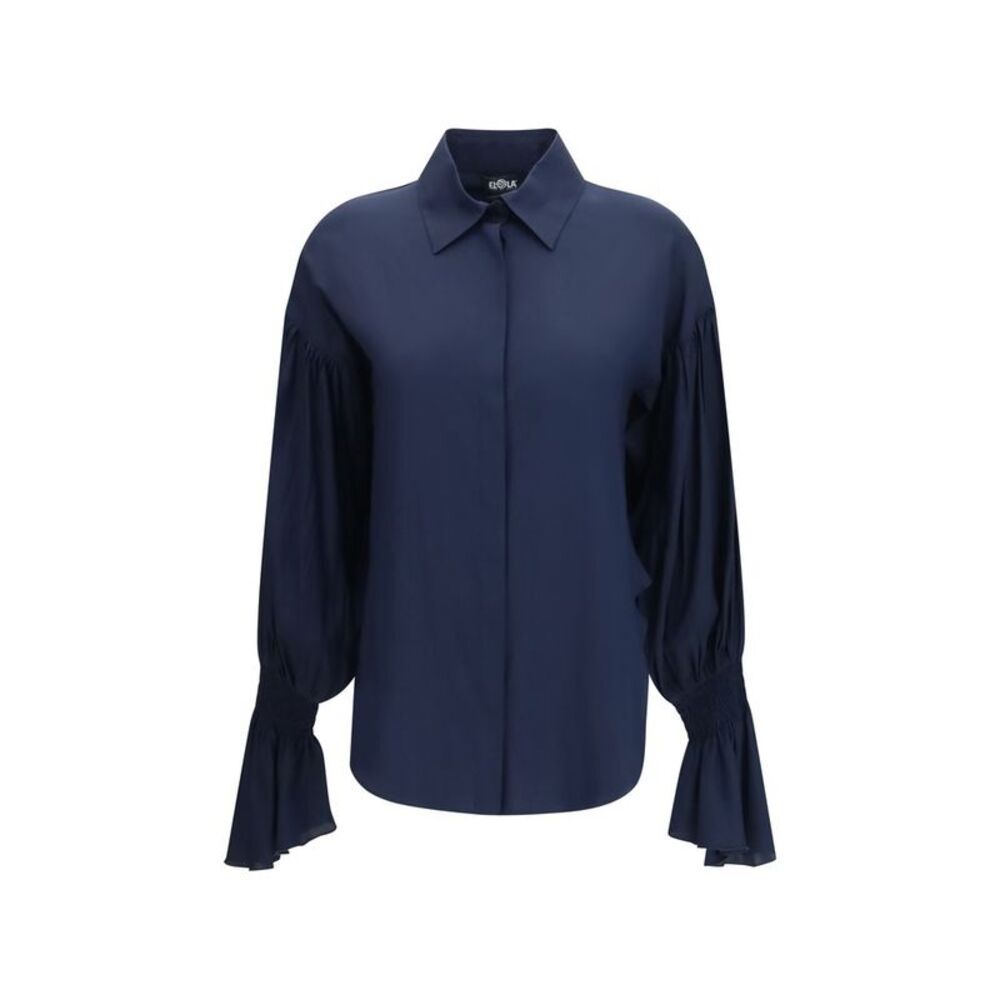 Ella Blue Silk Women's Shirt